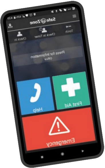 image of the Safe Zone app on phone